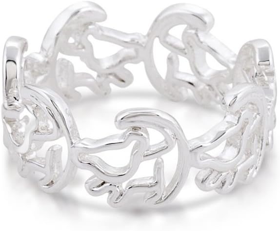 Disney Couture The Lion King Simba Outline Ring - White Gold Plated