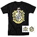 Popfunk Harry Potter Hufflepuff Logo Adult T Shirt (Medium) Black