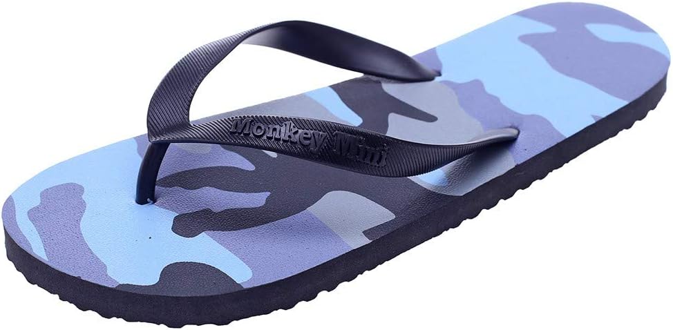 JUSTWIN Couple Camouflage Casual Non-Slip Beach Shoes Leisure Anti-Slip Open Peep Toe Beach Flip Flops