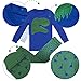 Boys Pajamas Dinosaur 2 Piece 100% Super Soft Cotton (12m-7y),6 Years,Blue / Green