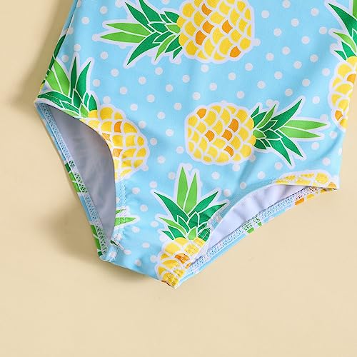 Toddler Kids Girls Cute Print Swimsuits Sleeveless Ruffles Bikini Set Summer Swimwear Two Piece Bathing Suits Beachwear