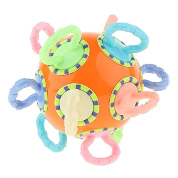 KESOTO Juguete de Pelota Mordedor Colorido Sonajero de Agarre de ...