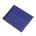 DEEZOMO Genuine Leather RFID Blocking Card Case Wallet Slim Super Thin 6 Card Slots Compact Wallet - Navy Blue