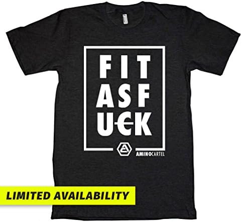 FIT AS FU*K T-shirt by Amino Cartel | Limited Availability | Fitness Apparel for Bodybuilding Crossfit Powerlifting and more (Medium)