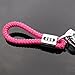 For Audi Logo Emblem Key Chain Key Ring Metal Alloy BV Style Calf Leather Gift Decoration Accessories (Hot Pink)
