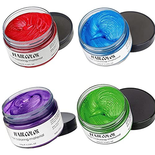 Temporary Hair Color Wax,4.23oz Instant Hairstyle Mud Cream, Natural