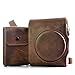 HelloHelio Classic Vintage Leatherette Compact Case with Strap for Mini 70 Instant Film Camera - Brown