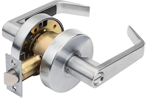 Dynasty Hardware AUG-20-26D Grade 2 Commercial Duty Privacy Lever Door Lock, ADA, Satin Chrome Finish