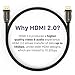 HDMI Cable 6FT (3 Pack) Fosmon CL3 Rated (In-Wall Installation) 4K Latest Standard 2.0 Supports 2160p 3D 18Gbps ARC HDR UHD 1080p, Nylon Braided with 24K Gold Plated Connectors