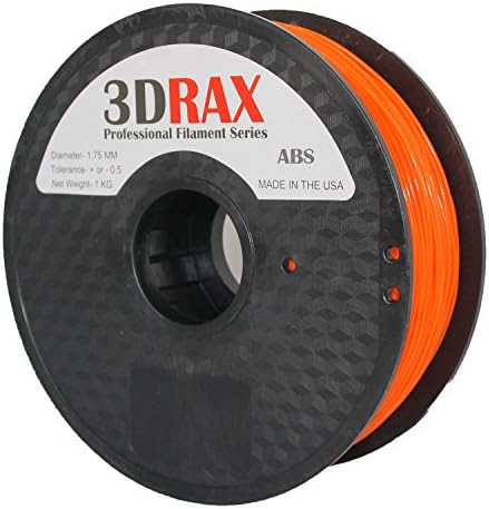 3DRAX 3D FILAMENT ORANGE ABS-1KG (2.2 LBS)- NEXT GEN FILAMENT PROFESSIONAL 1.75 +/- 0.05 mm Accuracy-Orange
