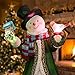 Valery Madelyn 12 Inch Polyresin Christmas Snowman Figurines Decoration with LED Lights, Themed with Classic Collection Splendor Christmas Ornaments