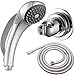 Deliao Elderly Handheld Shower Head Designed For Disabled Pregnant Woman Gravidas With 79-Inch Hose Suciton Cup Holder Bracket Home Care Control Button Convenient Push Button Chrome