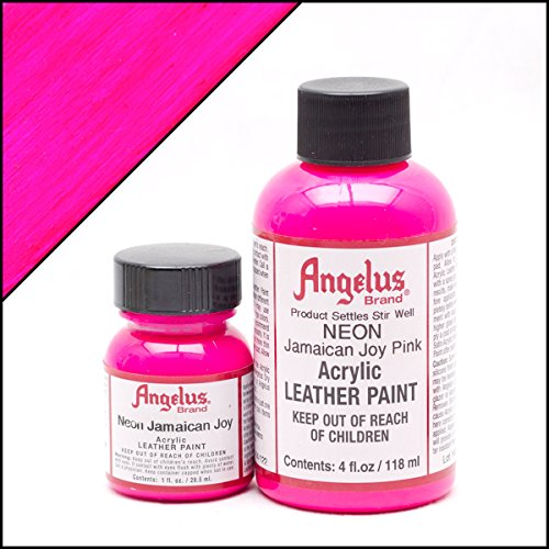 Angelus Neon Acrylic Leather Paint-4oz.- Jamaician Joy Pink Neon
