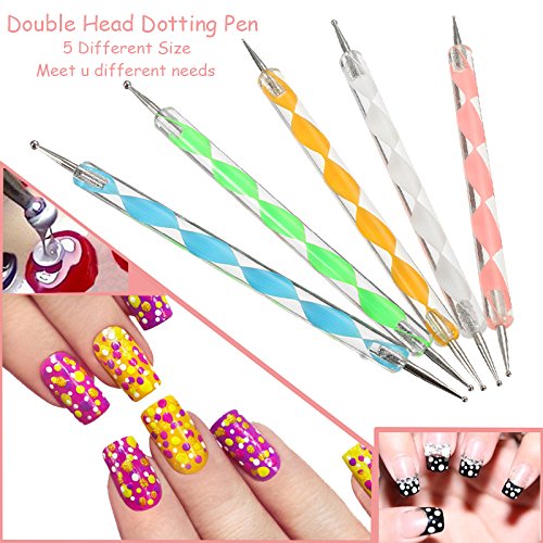 COMIART Ball Styluses Dotting Tool Set for Embossing Pattern Clay Sculpting,Nail Art