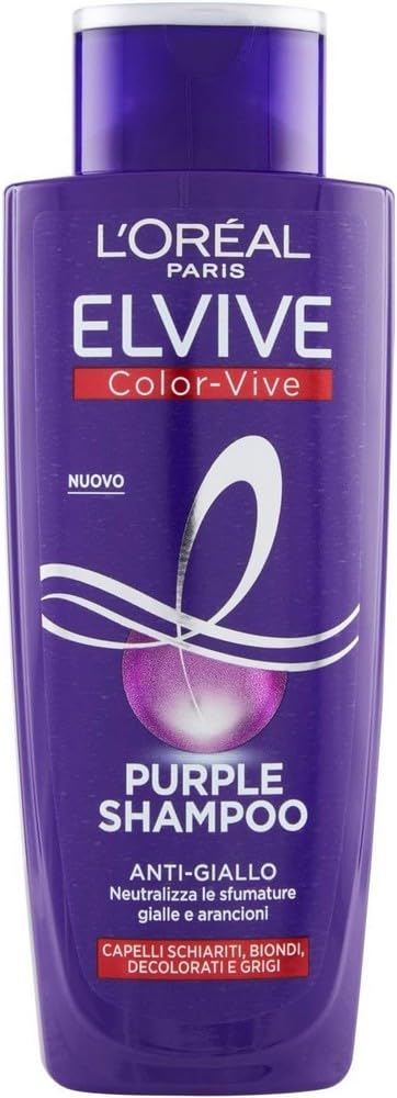 L'Oréal Paris Anti-Yellow Color Vive Purple Shampoo for Bleached Hair Blonde Grey 200ml