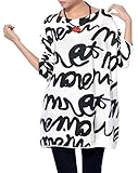 ELLAZHU Women Baggy Doodles Letter Knit Pullover Dress OneSize SZ61