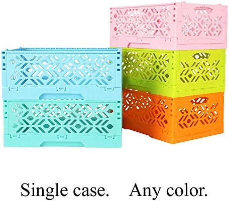 Foldable Storage Organizer Box Tier Stackable Carved Hollow Desk Tray Storage box for Space display, Wardrobe collection 1 PCS ( Mint color)