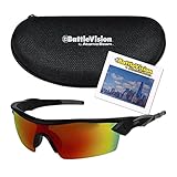 Battle Vision HD Polarized UV Sunglasses by Atomic Beam, Eliminating Glare & Enhancing Color (1 Pair with Case)