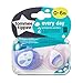 Tommee Tippee Every Day Pacifiers, Symmetrical Design, BPA-Free Silicone Binkies, 0-6m, 2-Count