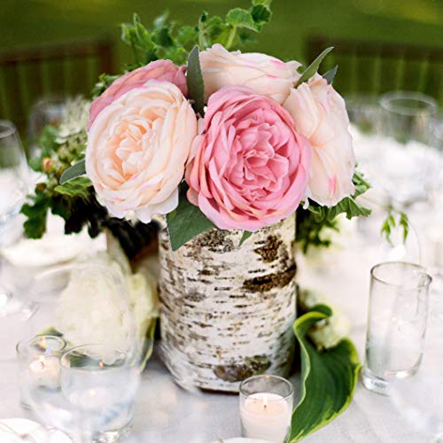 Artiflr Peonies Artificial Flower Bouquet, 5 Heads Peonies Silk Flowers Wedding Peony Flowers Bouquet Arrangement for Home Decor Party Floral Centerpieces Decoration(Pink Champagne) - Thumbnail 4