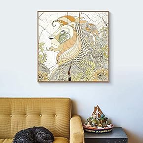 Floating Framed for Living Room Bedroom Wooden Background Animal for