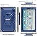 Fintie Case for Amazon Fire HD 10 (7th and 9th Generations, 2017 and 2019 Releases) - [Tuatara Magic Ring] 360 Rotating Multi-Functional Grip Carry Cover w/Built-in Screen Protector, Navy
