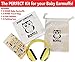Noise Cancelling Baby Ear Protection Baby Earmuffs ~ Protect Infants and Kids Hearing with Safe, Sound Proof Baby Ear Muffs ~ Comfort Fit + Bonus Travel Bag and Stickers by ROMS Baby (Yellow)