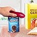 Electric Can Opener, 2AA Batteries Operated Smooth Soft Edge with One-Touch Start Automatic Can Opener for Arthritis Individuals, Seniors