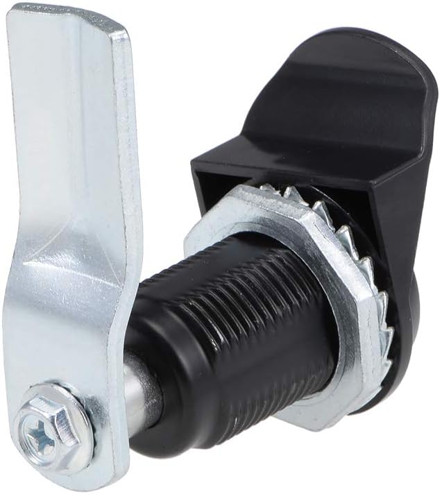 sourcing map Triangle Cam Lock 1-1/4" Cylinder Length Fits Up to 3/4" Thick Panel Black 2Pcs, 2 Pack - Image 5