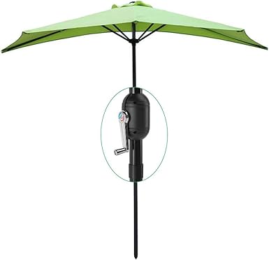 MLL Gartentisch Wandschirm Sonnenschirm für den Außenbereich, Hälfte