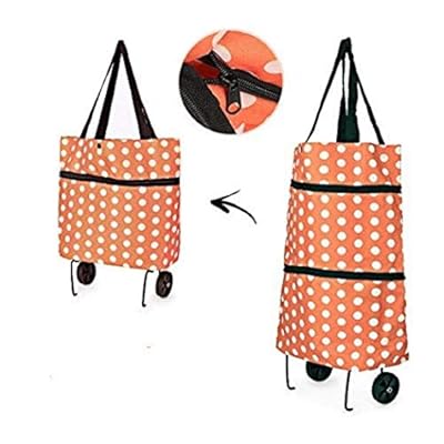 OWM Coal Store Trolley Bag with Wheel Folding Grocery Travel Luggage Trolley Luggage Bags