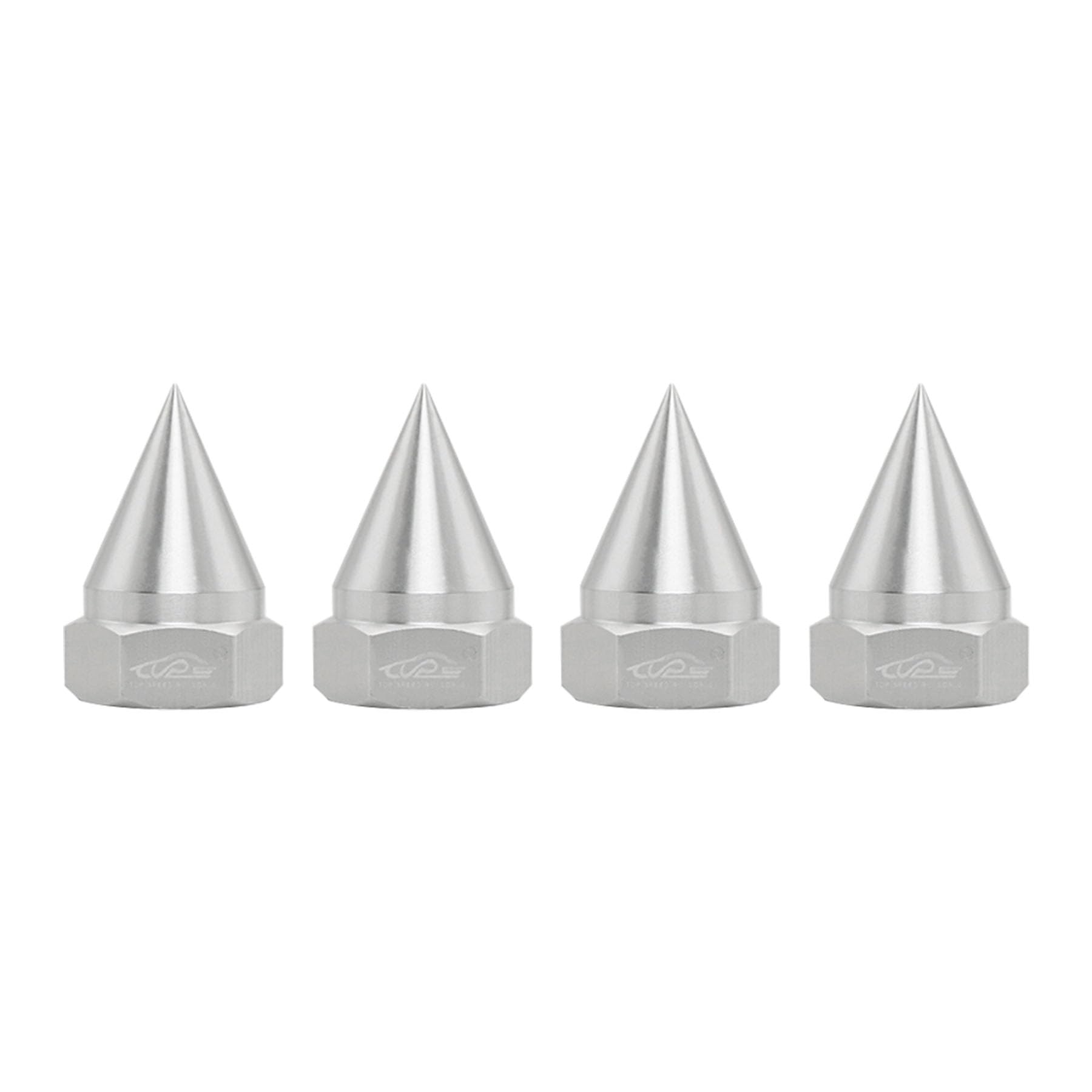 smTSRC Alloy Wheel Nut Cone-Shape 24mm For 1/5 HPI RV KM BAJA 5B RC Car Parts (Silver)
