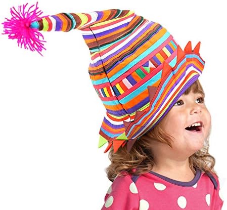 Rainbow Party Hat 18" Fabric Patchwork Mixed Color