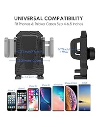 Miracase - Soporte universal para teléfono móvil para coche con diseño de un solo toque para iPhone XR XS Max XS X 8 8 Plus 7 7 Plus, Galaxy S10 S10 Plus S9 Note 9, Google y más