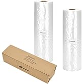 Immuson Food Storage Bags, 12 x 20 Plastic Produce Bag on a Roll, 2 Rolls for Fruits, Vegetable, Bread - Clear, 350 Per Roll,