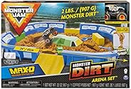 Monster Jam - Monster Dirt Arena Set - Includes Exclusive True Metal 1:64 Monster Jam Truck and 2 Pounds of Ki