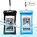 Universal Waterproof Phone Case of 2 Pack Set,Floating Pouch Night-Visible Smartphone Dry Bag for iPhone 8/8 Plus/X/7/7 Plus/6S/6/6S Plus/SE/5S/5,Galaxy S8/S8 Plus/Note 8 6 5, Pixel 2 up to 6.0