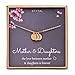 EFYTAL Mother 2 Daughters Three Initial Necklace for Mom, 3 Mini Gold Filled Alphabet Personalized Jewelry Gift