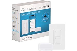 Lutron Caseta Original Smart Light Switch Kit w/Wall Plate and Smart Hub, Compatible w/Alexa, Apple Home, Google Home, Single