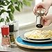 CHEFVANTAGE Sea Salt Grinder and Pepper Mill with Adjustable Ceramic Coarseness Dial - Stainless Steel