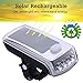 LED Solar Bike Headlight + Back Taillight, AVAWAY Solar Powered/USB Rechargeable Waterproof Bike Light Kit for Cycling Safety and Visibility