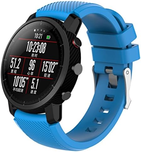 Shuwe Soft Silicagel Sports Watch Band Strap Replacement Accessories For HUAMI Amazfit Stratos Smart Watch 2 (Sky Blue)