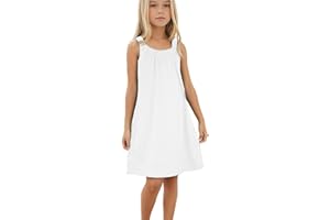 TongKiKi Girl's Beach Swim Cover Up Summer Sleeveless Tank Halter Dresses