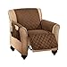 Collections Etc Micro Fleece Quilted Furniture Protector Cover with Pockets, Chocolate, Recliner
