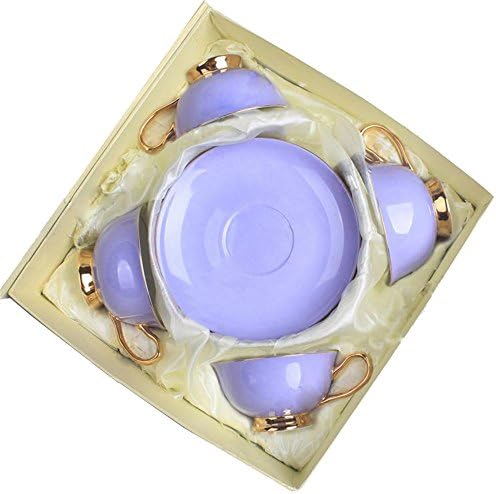 Bone China Ceramic 4 sets Tea Cup Coffee Cup,Purple