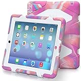 iPad 2/3/4 case,kidspr ipad case NEW HOT Super Protect[shockproof] [rainproof] [sandproof] with Built-in Screen Protector for Apple iPad 2/3/4,2015 new style for ipad 2/3/4 (Ice/Rose)