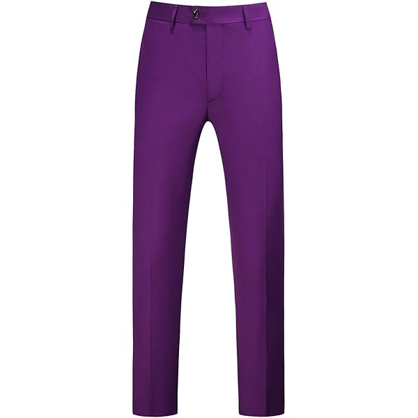 MOGU Mens Pink Dress Pants Slim Fit with Adjustable Waist Size 30 Purple at  Amazon Men's Clothing store