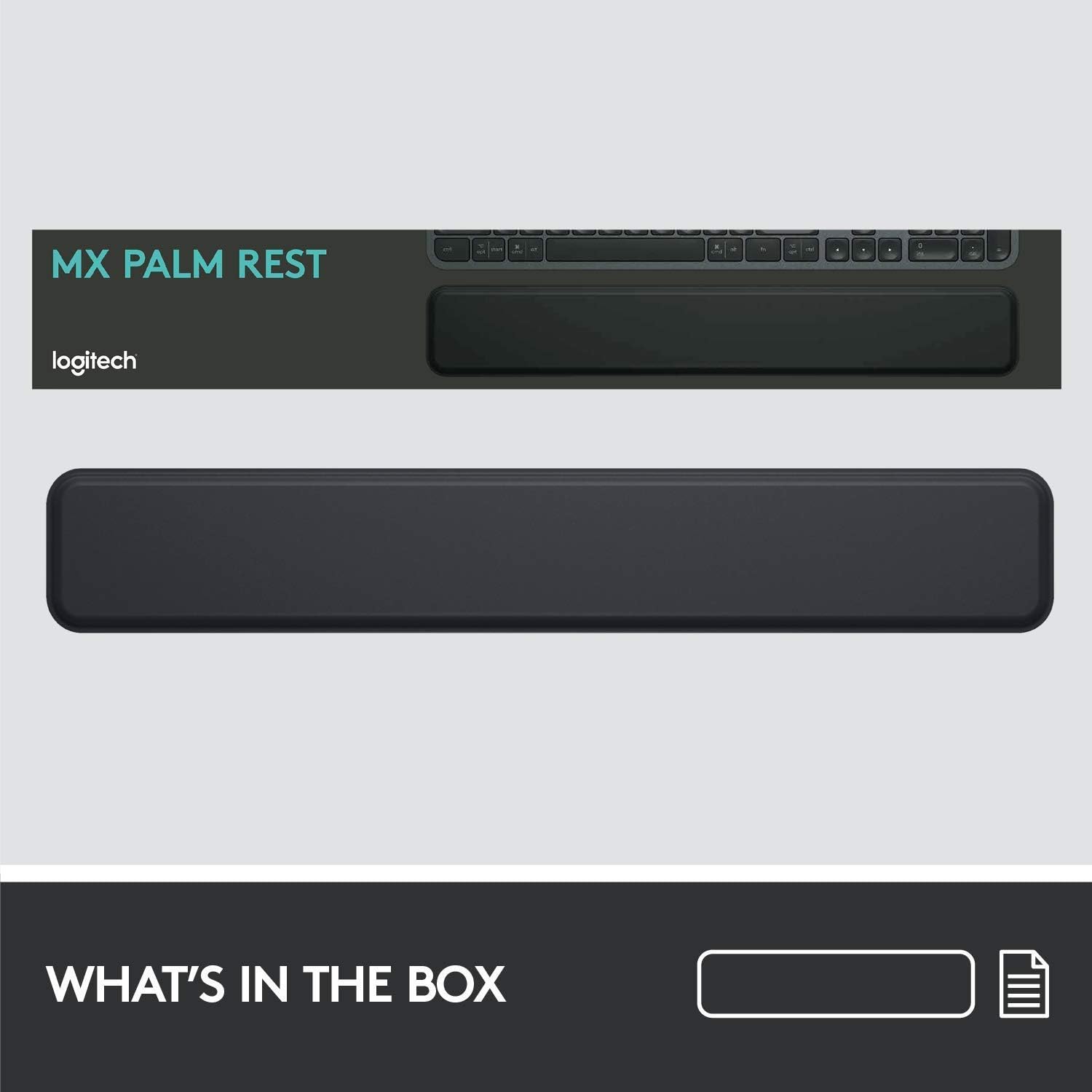 Logitech MX Palm Rest (für MX Keys, Rutschfestes Premium-Material für Komfort bei stundenlangem Tippen) - Graphit 6