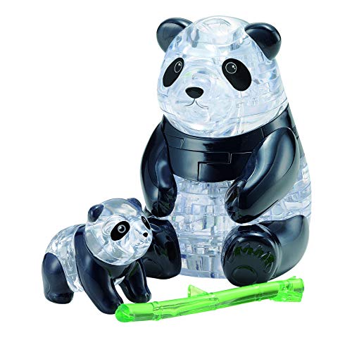 Original 3D Crystal Puzzle - Panda & Baby: 50 Pieces
