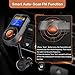 Yurchuke Bluetooth FM Transmitter, 2018 New Version Auto-Scan Wireless Radio Adapter Handsfree Calling Car Kit with 1.4 Display ,Bluetooth 4.2 ,QC3.0+Smart 2.4A Dual USB Charging Ports